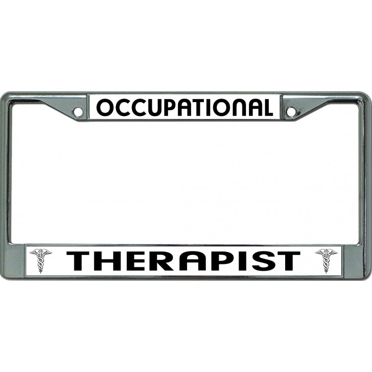 LPO6469 6 x 12 in. Occupational Therapist Chrome License Plate Frame