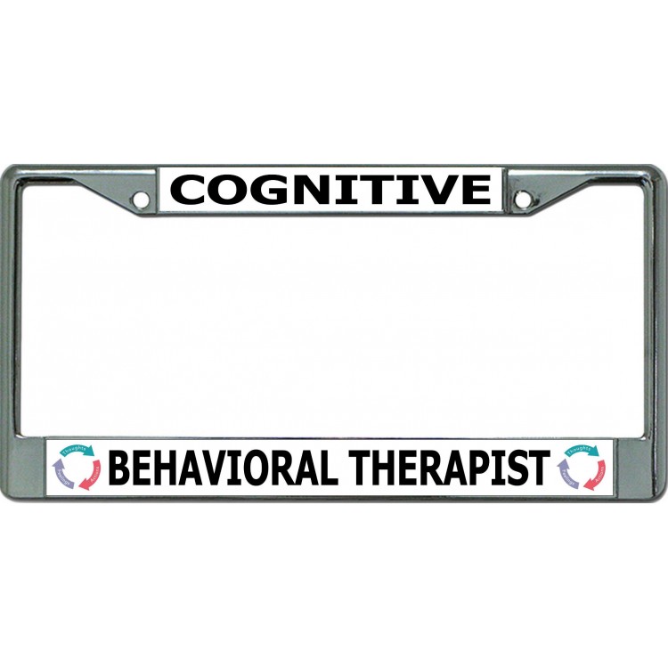 LPO6471 6 x 12 in. Behavioral Therapist Cognitive Chrome License Plate Frame