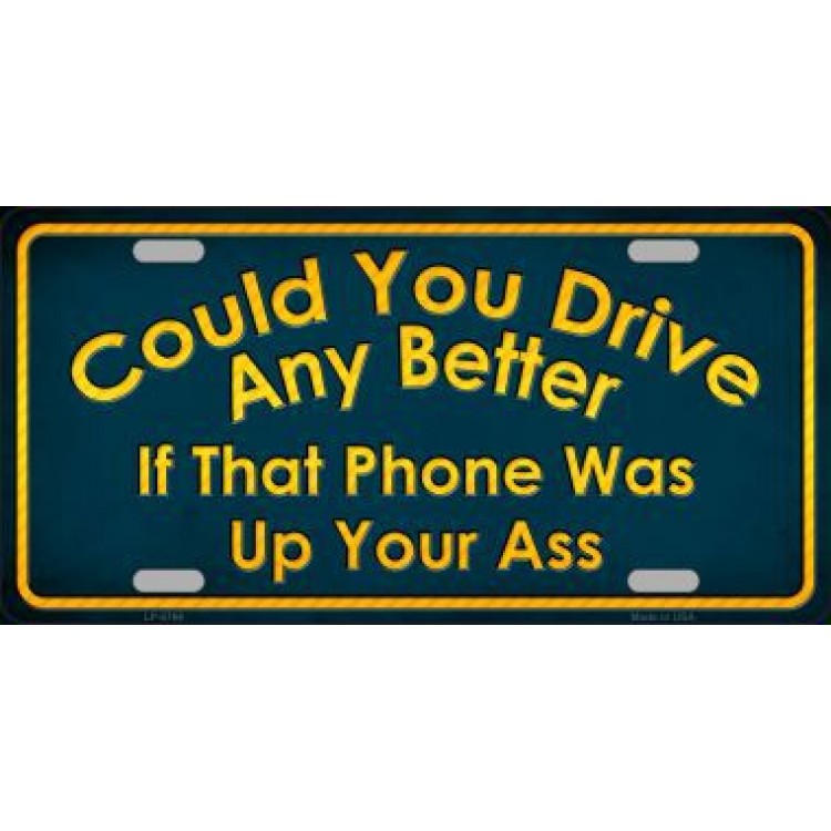 LP-8766 6 x 12 in. Could You Drive Any Better Metal License Plate