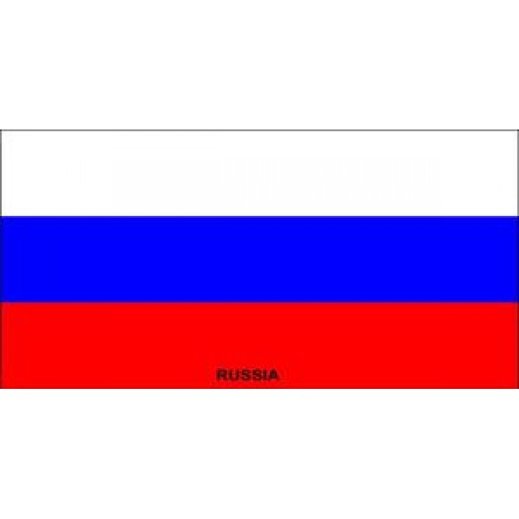 LPO737 Russia Flag Photo License Plate