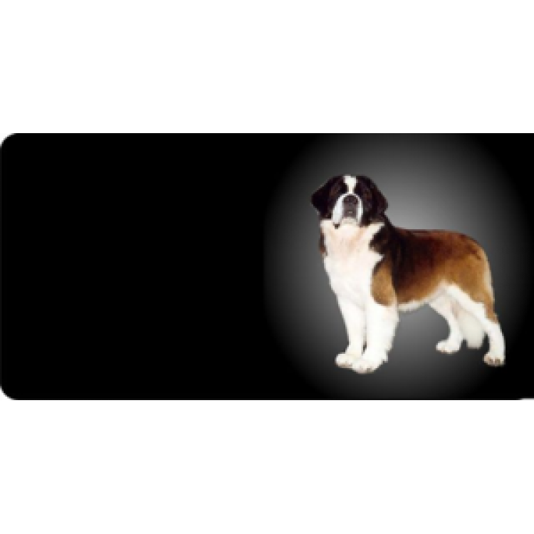 LPO552 Saint Bernard Dog Photo License Plate