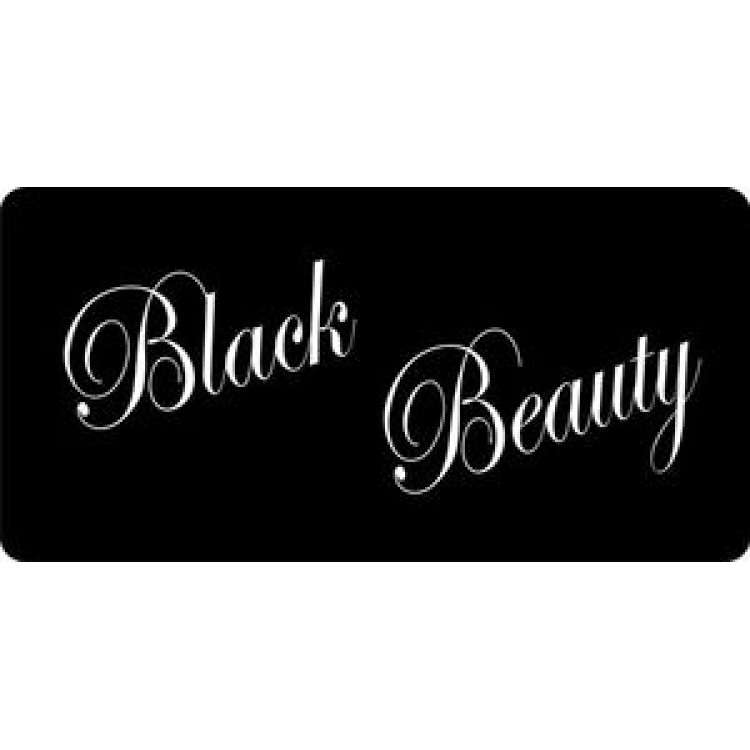 LPO675 Black Beauty Photo License Plate