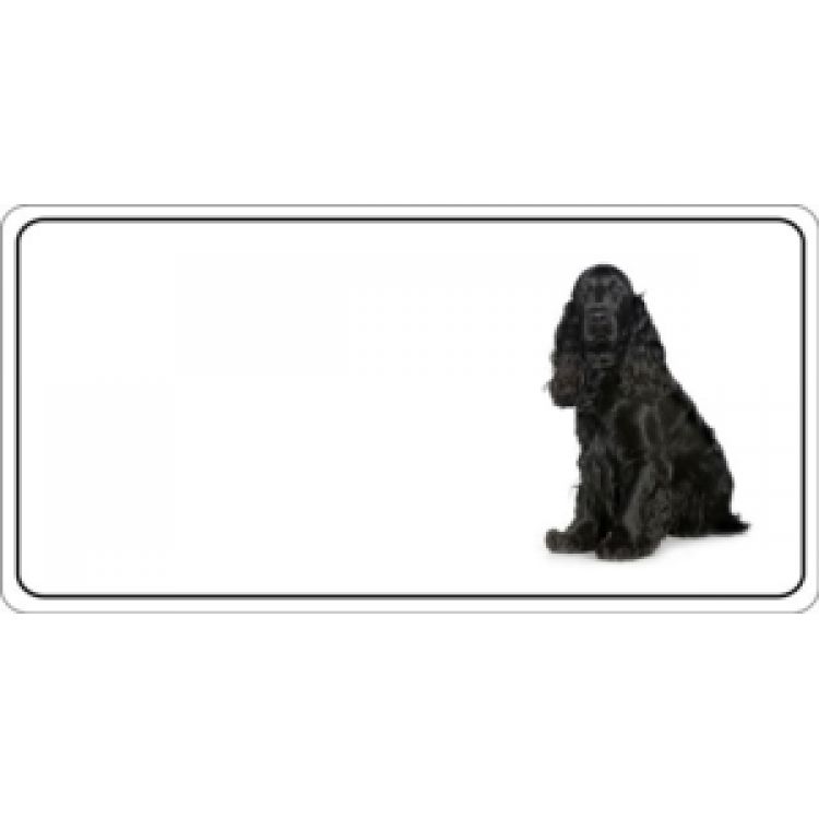 LPO507 Black Cocker Spaniel Dog Photo License Plate