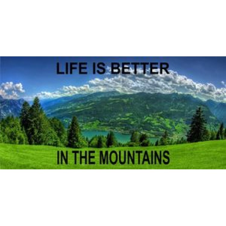 LPO726 Life is Better in the Mountains License Plate