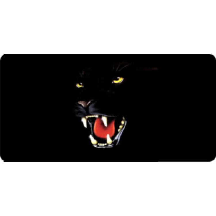 LPO479 Black Jaguar License Plate