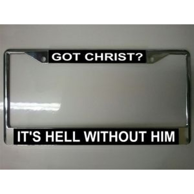 LPO392 Got Christ Photo License Plate Frame, Free Screw Caps