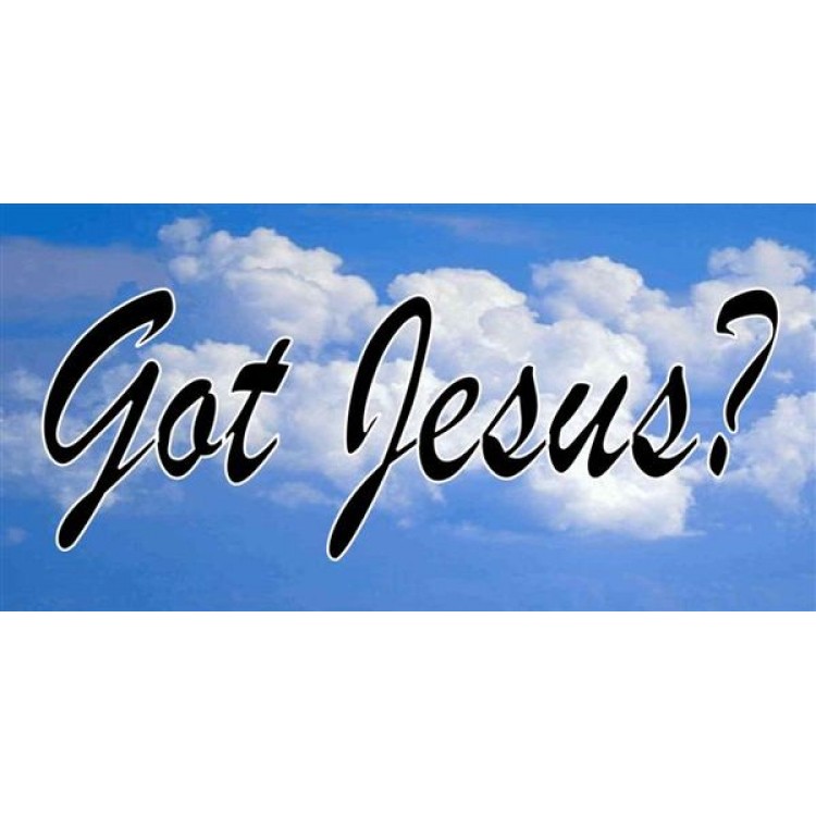 LPO1635 Got Jesus on Clouds Photo License Plate