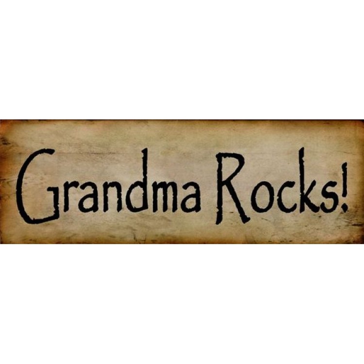 LPO1422 Grandma Rocks Half Photo License Plate