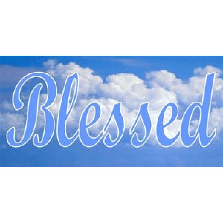 LPO748 Blessed on Clouds Photo License Plate
