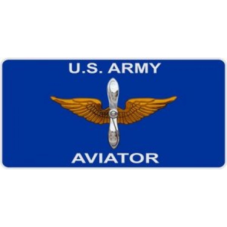 LPO122 US Army Aviator Photo License Plate