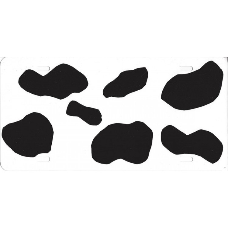 LPO1088 Cow Print Photo License Plate
