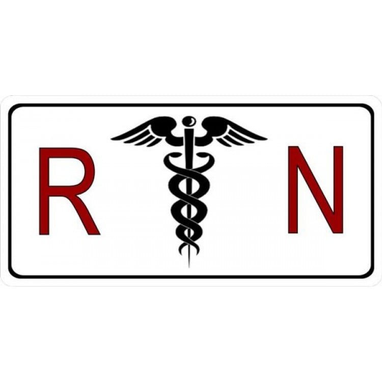 LPO1291 RN Registered Nurse Photo License Plate