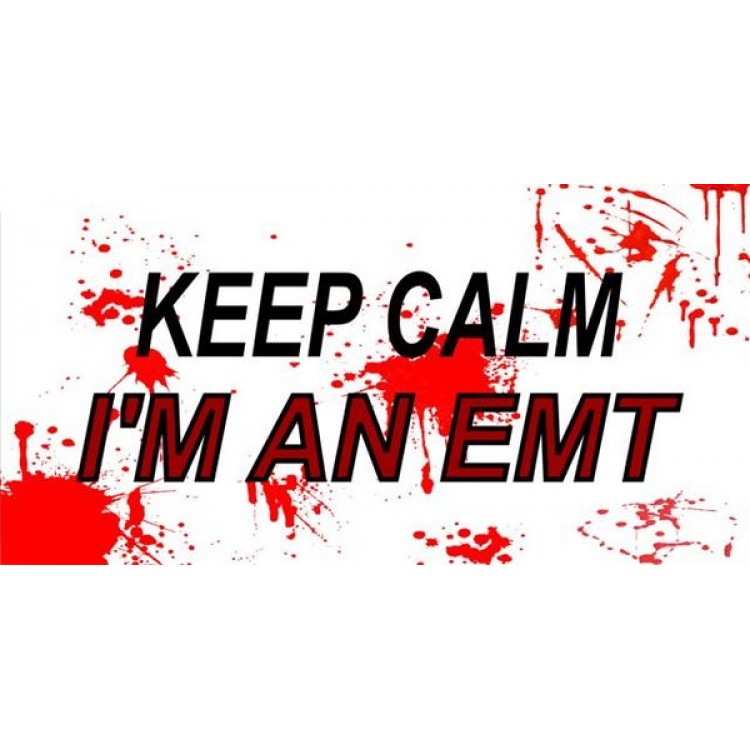 LPO1493 Keep Calm I am An Emt Photo License Plate