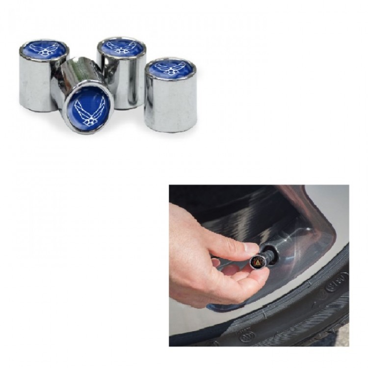 WCS2344519 U.S. Air Force Chrome Valve Stem Caps