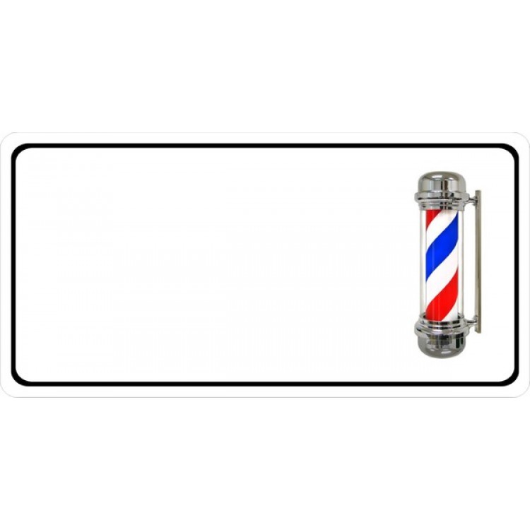 LPO1324 Barber Pole Offset Photo License Plate
