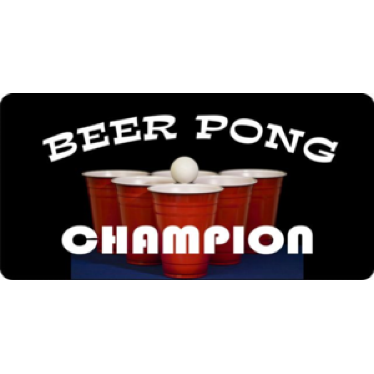 LPO476 Beer Pong Champion License Plate