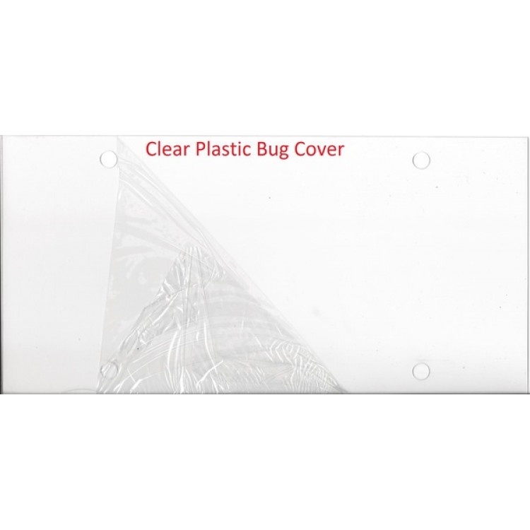 PSSPLCVR 6 x 12 in. Clear Plastic License Plate Bug Cover