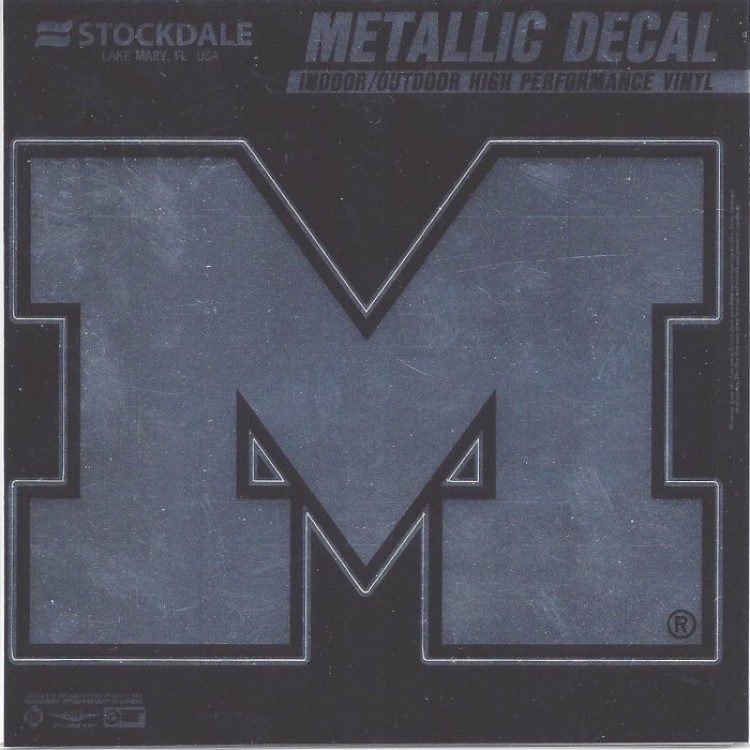 SD44822 5 in. Michigan Wolverines Chrome Vinyl Decal