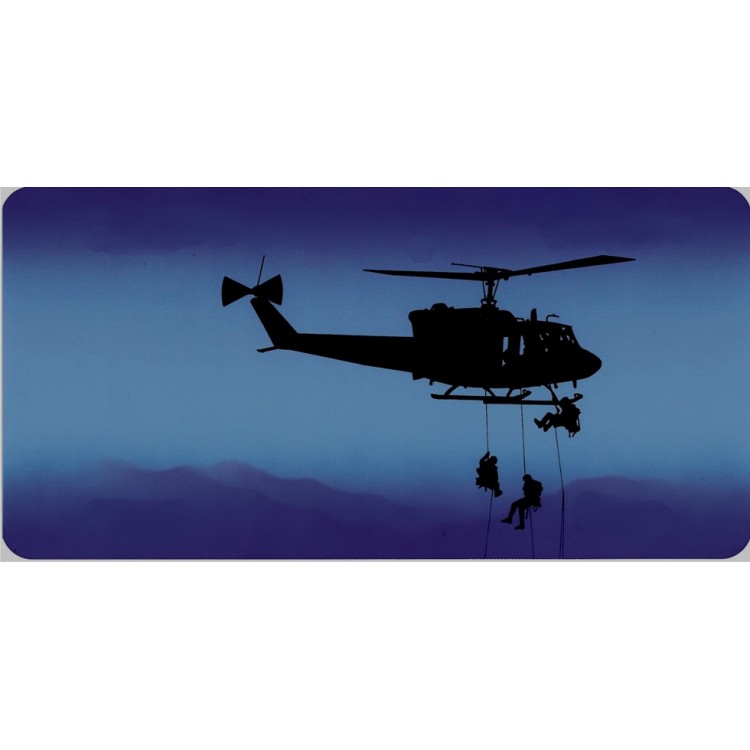 Military Helicopter License Plate - 6 x 12 in. - Durable Weatherproof Design