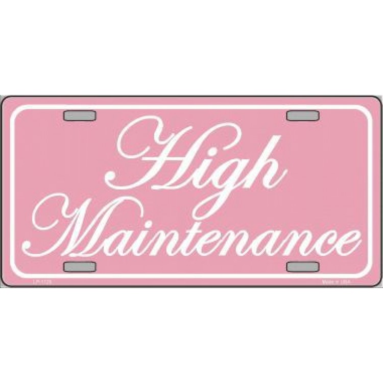 LP-1125 6 x 12 in. High Maintenance Metal License Plate