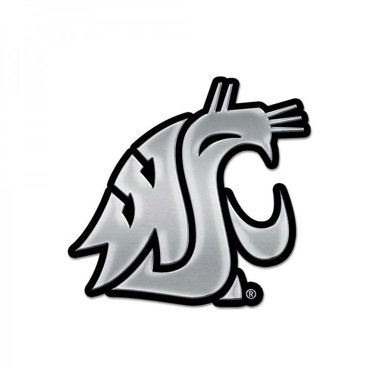 3 x 3 in. Washington State Cougars Chrome Auto Emblem
