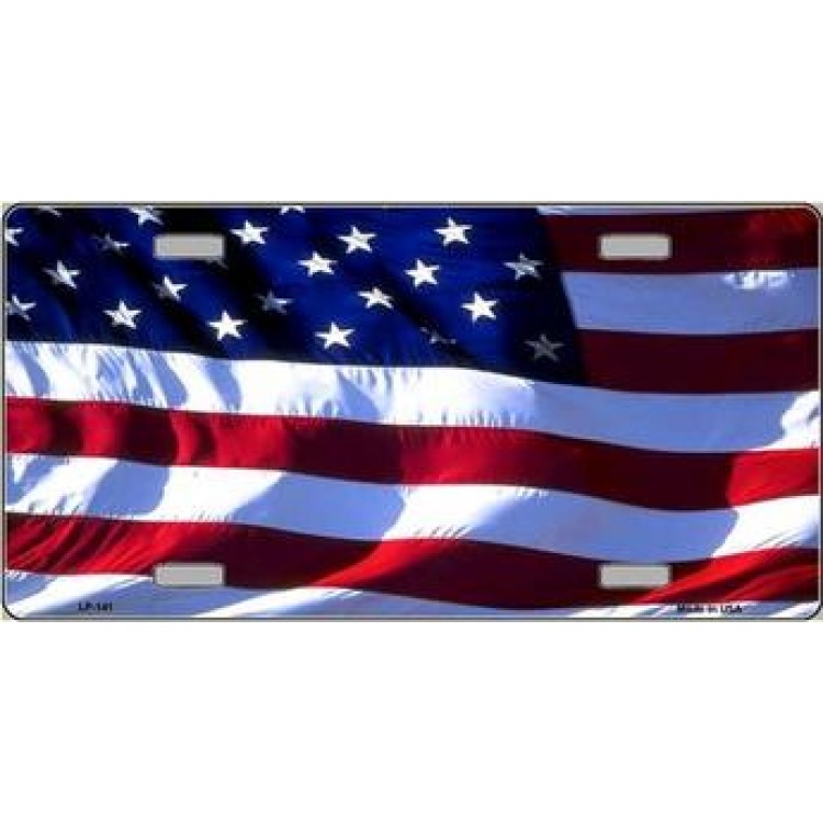LP-141 6 x 12 in. American Flag License Plate