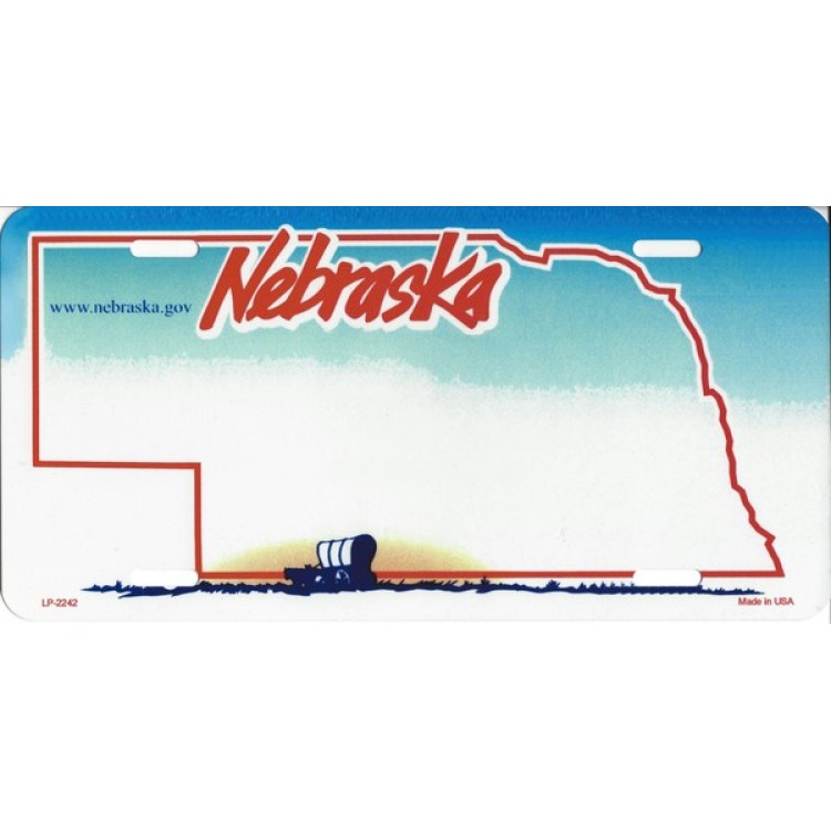 LP-2242 6 x 12 in. Nebraska State Look-a-like License Plate