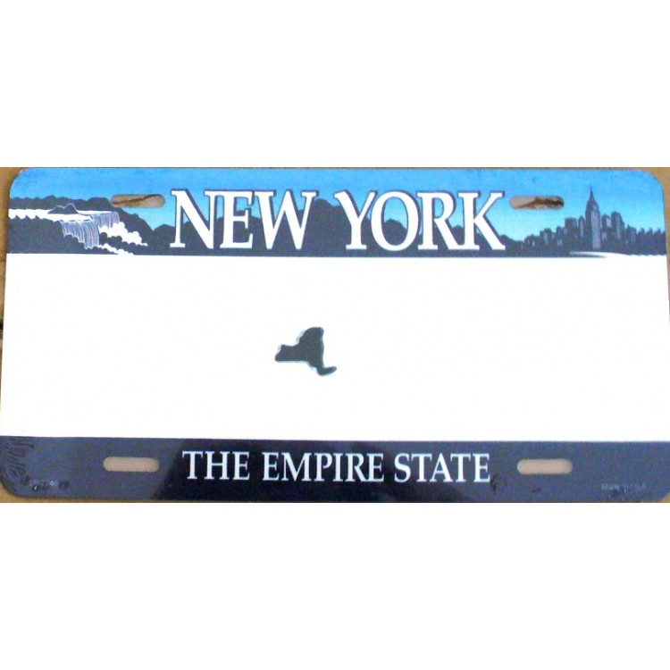 LP-2246 6 x 12 in. New York the Empire State Metal License Plate