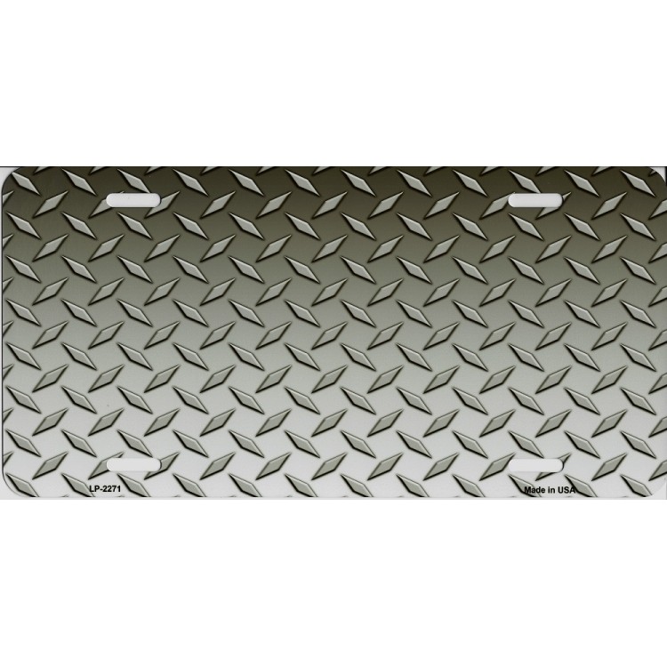 LP-2271 6 x 12 in. Gray Diamond Plate Design License Plate