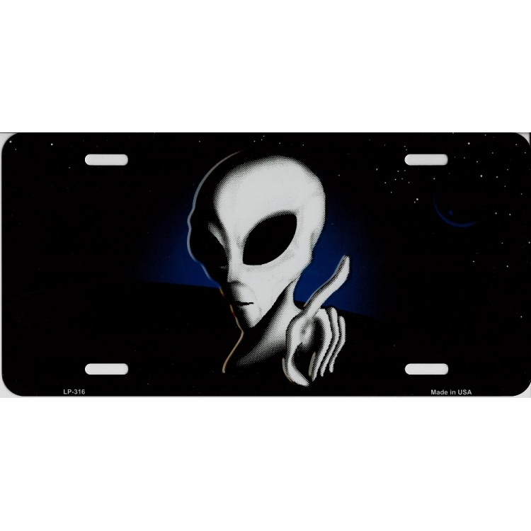 LP-316 6 x 12 in. Alien Metal License Plate