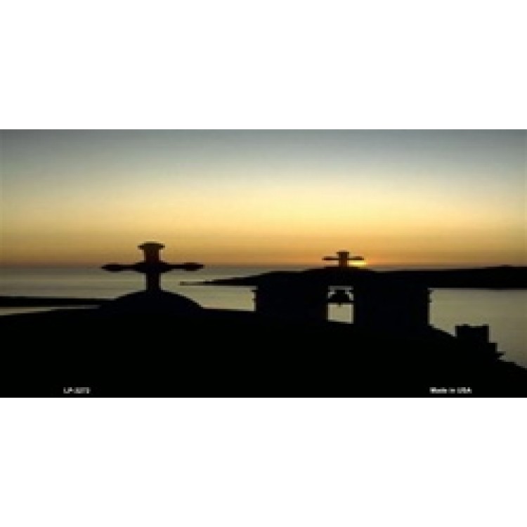LP-3272 6 x 12 in. Crosses with Sunset License Plate