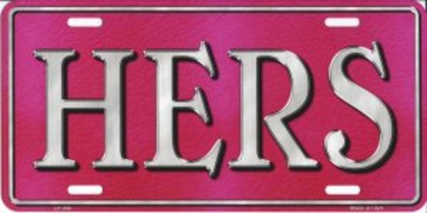 LP-345FP 6 x 12 in. Hers Pink Metal License Plate