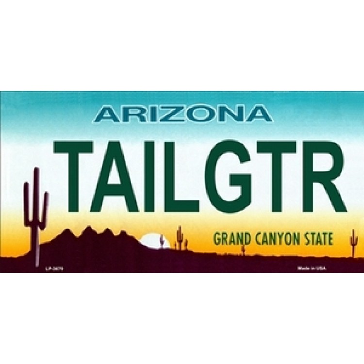 LP-3670 6 x 12 in. Arizona TailGTR License Plate