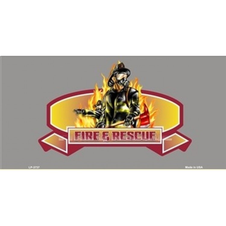 LP-3737 Fire Rescue License Plate
