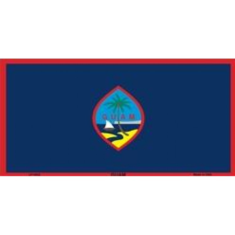 LP-4022 6 x 12 in. Guam Flag License Plate