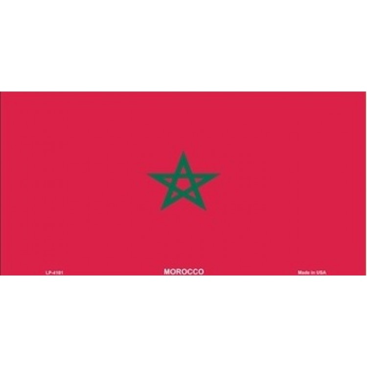 LP-4101 6 x 12 in. Morocco Flag License Plate