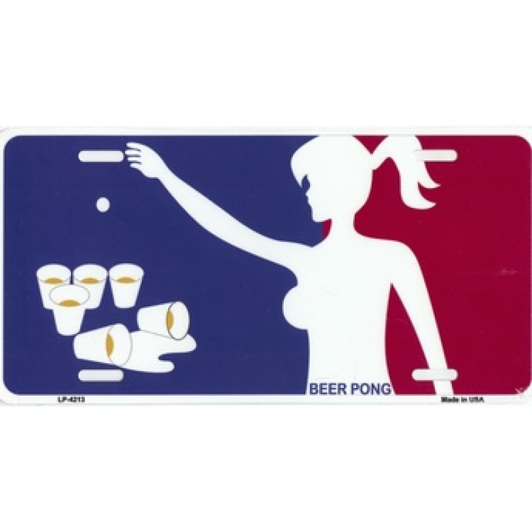 LP-4213 6 x 12 in. Beer Pong License Plate