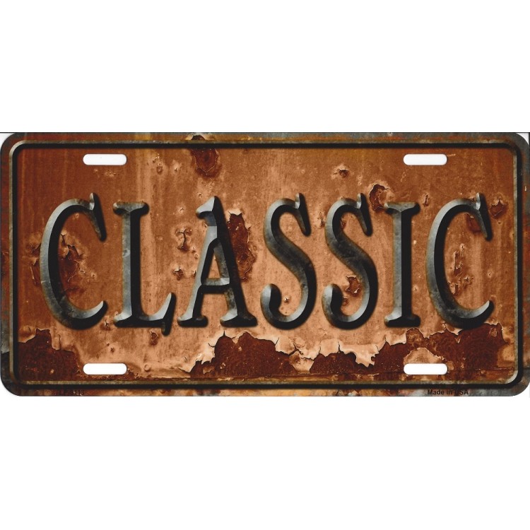 LP-8113 6 x 12 in. Classic Rusty Distressed Look Metal License Plate