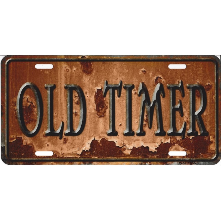 LP-8114 6 x 12 in. Old Timer Rusty Distressed Look Metal License Plate
