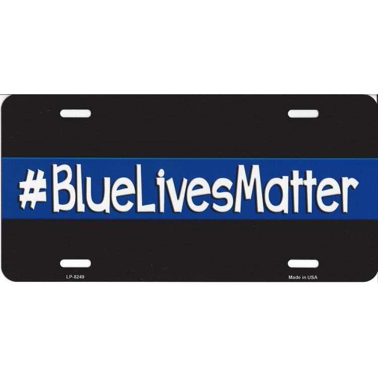 LP-8249 6 x 12 in. Blue Lives Matter Metal License Plate