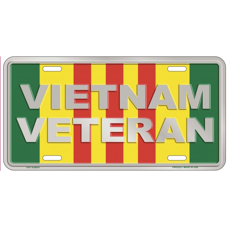 MP9037 Vietnam Veteran Metal License Plate
