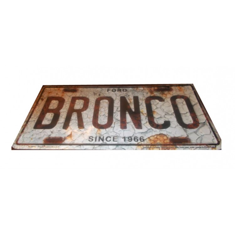 MC50164 6 x 12 in. Ford Bronco Metal License Plate