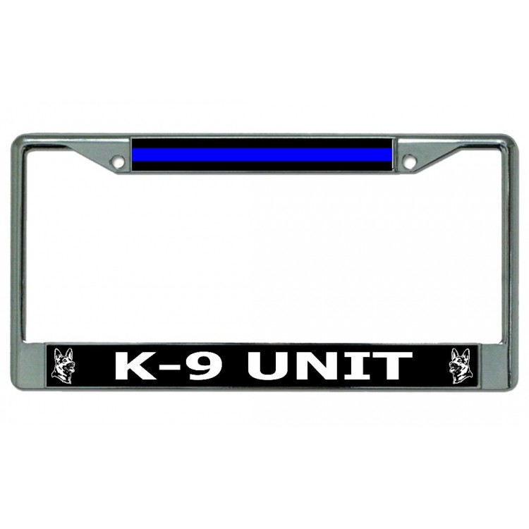 LPO4546 6 x 12 in. K-9 Unit Chrome License Plate Frame
