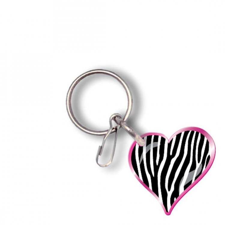 Picture of 212 Main KC4247 Zebra Heart with Pink Key Chain