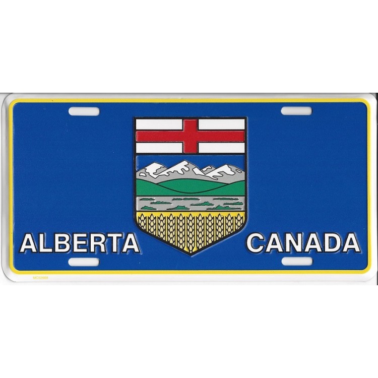 MC52668 6 x 12 in. Alberta Canada Embossed Metal License Plate