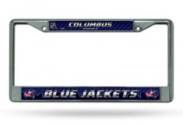 FC9710 Columbus Blue Jackets Chrome License Plate Frame