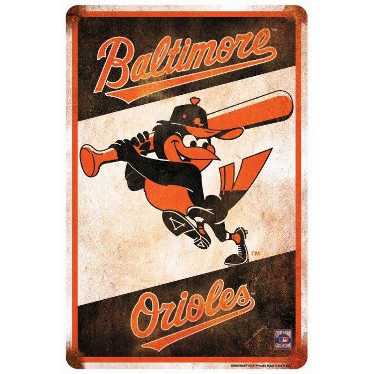 MC80071 8 x 12 in. Baltimore Orioles Retro Parking Sign