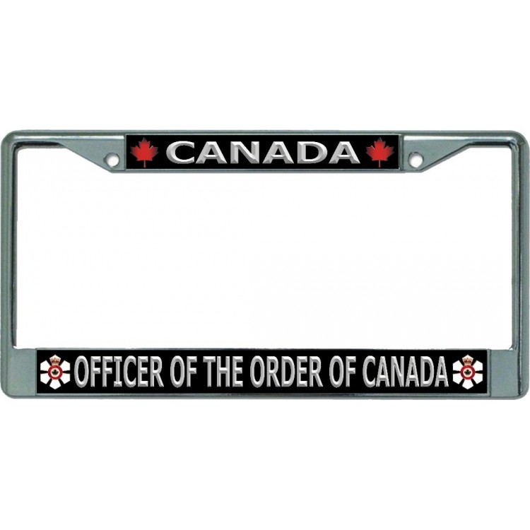 LPO5715 6 x 12 in. Canada Officer of the Order of Canada Chrome License Plate Frame