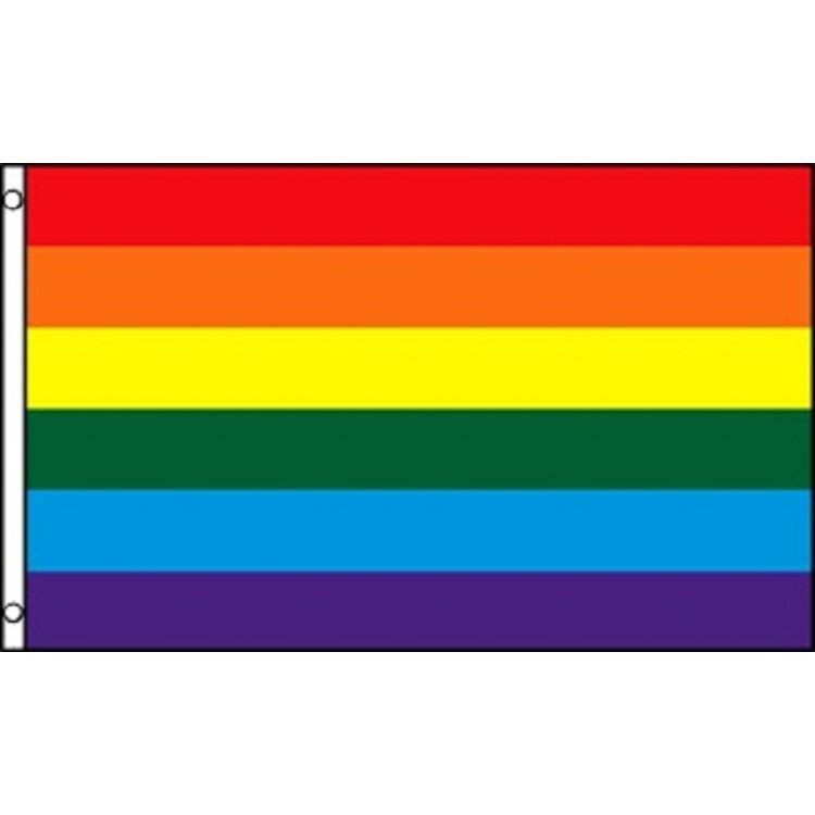 Picture of 212 Main RF-001 36 x 60 in. Gay Pride Rainbow Polyester Flag