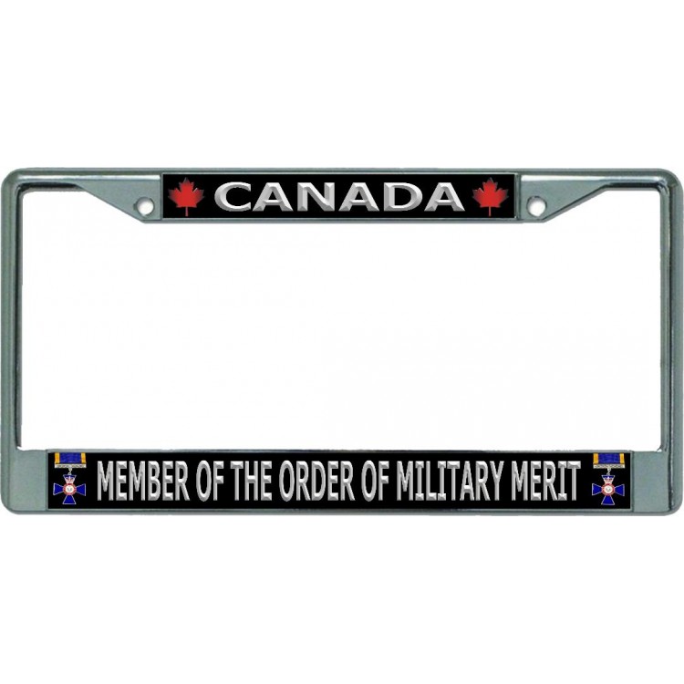 LPO5716 6 x 12 in. Canada Member of the Order of Military Merit Chrome License Plate Frame